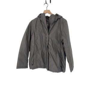 LL Bean Winter Warmer Jacket HOODIE Insulated Fleece MEDIUM WOMENS  271136